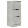 VidaXL Buffet Gris béton 30x30x70 cm Bois d'ingénierie