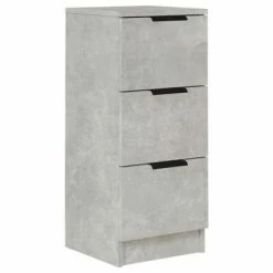 VidaXL Buffet Gris béton 30x30x70 cm Bois d'ingénierie