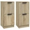 VidaXL Buffets 2 pcs Chêne Sonoma 30x30x70 cm Bois d'ingénierie
