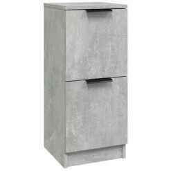 VidaXL Buffet Gris béton 30x30x70 cm Bois d'ingénierie
