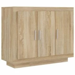 VidaXL Buffet Chêne sonoma 92x35x75 cm Bois d'ingénierie