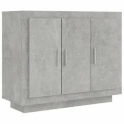 VidaXL Buffet Gris béton 92x35x75 cm Bois d'ingénierie