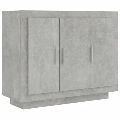 VidaXL Buffet Gris béton 92x35x75 cm Bois d'ingénierie 1 VidaXL Buffet Gris béton 92x35x75 cm Bois d'ingénierie