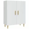 VidaXL Buffet Blanc brillant 70x34x90 cm Bois d'ingénierie