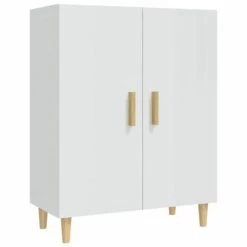 VidaXL Buffet Blanc brillant 70x34x90 cm Bois d'ingénierie