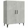 VidaXL Buffet Gris béton 70x34x90 cm Bois d'ingénierie