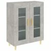 VidaXL Buffet Gris béton 69,5x34x90 cm Bois d'ingénierie