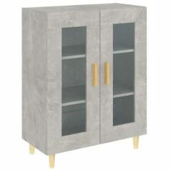 VidaXL Buffet Gris béton 69,5x34x90 cm Bois d'ingénierie