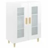 VidaXL Buffet Blanc brillant 69,5x34x90 cm Bois d'ingénierie