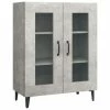 VidaXL Buffet Gris béton 69,5x34x90 cm Bois d'ingénierie