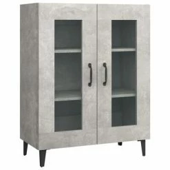 VidaXL Buffet Gris béton 69,5x34x90 cm Bois d'ingénierie