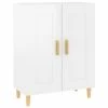 VidaXL Buffet Blanc brillant 69,5x34x90 cm Bois d'ingénierie
