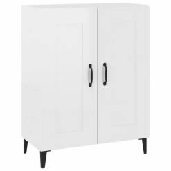 VidaXL Buffet Blanc brillant 69,5x34x90 cm Bois d'ingénierie