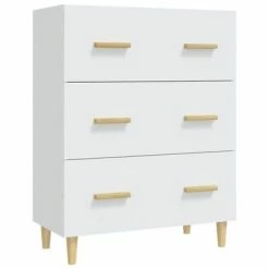 VidaXL Buffet Blanc 70x34x90 cm Bois d'ingénierie