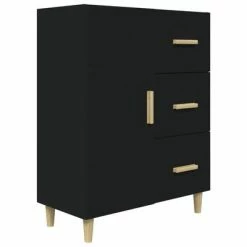 VidaXL Buffet Noir 69,5x34x90 cm Bois d'ingénierie
