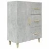 VidaXL Buffet Gris béton 69,5x34x90 cm Bois d'ingénierie