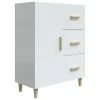 VidaXL Buffet Blanc brillant 69,5x34x90 cm Bois d'ingénierie
