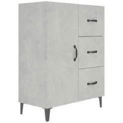 VidaXL Buffet Gris béton 69,5x34x90 cm Bois d'ingénierie