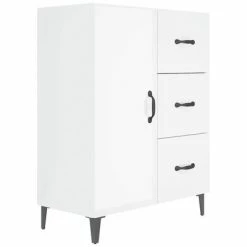 VidaXL Buffet Blanc brillant 69,5x34x90 cm Bois d'ingénierie