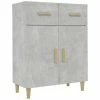 VidaXL Buffet Gris béton 69,5x34x89 cm Bois d'ingénierie