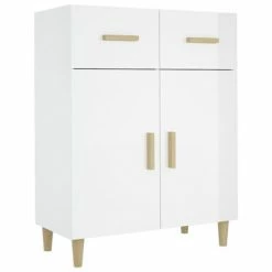 VidaXL Buffet Blanc brillant 69,5x34x89 cm Bois d'ingénierie
