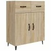 VidaXL Buffet Chêne sonoma 69,5x34x90 cm Bois d'ingénierie