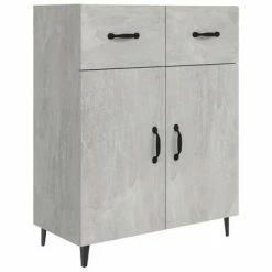 VidaXL Buffet Gris béton 69,5x34x90 cm Bois d'ingénierie