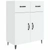 VidaXL Buffet Blanc brillant 69,5x34x90 cm Bois d'ingénierie