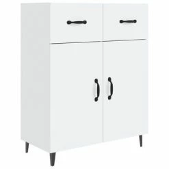VidaXL Buffet Blanc brillant 69,5x34x90 cm Bois d'ingénierie