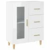VidaXL Buffet Blanc brillant 69,5x34x90 cm Bois d'ingénierie