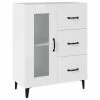 VidaXL Buffet Blanc 69,5x34x90 cm Bois d'ingénierie