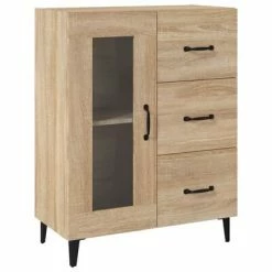 VidaXL Buffet Chêne sonoma 69,5x34x90 cm Bois d'ingénierie