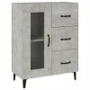 VidaXL Buffet Gris béton 69,5x34x90 cm Bois d'ingénierie
