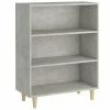 VidaXL Buffet Gris béton 69,5x32,5x90 cm Bois d'ingénierie