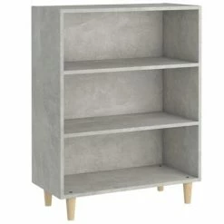 VidaXL Buffet Gris béton 69,5x32,5x90 cm Bois d'ingénierie
