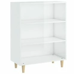 VidaXL Buffet Blanc brillant 69,5x32,5x90 cm Bois d'ingénierie