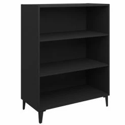 VidaXL Buffet Noir 69,5x32,5x90 cm Bois d'ingénierie