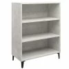 VidaXL Buffet Gris béton 69,5x32,5x90 cm Bois d'ingénierie