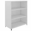 VidaXL Buffet Blanc brillant 69,5x32,5x90 cm Bois d'ingénierie