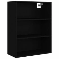 VidaXL Armoire murale suspendue Noir 69,5x32,5x90 cm