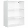 VidaXL Armoire murale suspendue Blanc brillant 69,5x32,5x90 cm