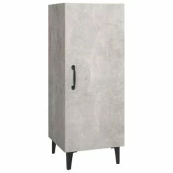 VidaXL Buffet Gris béton 34,5x34x90 cm Bois d'ingénierie