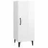 VidaXL Buffet Blanc brillant 34,5x34x90 cm Bois d'ingénierie