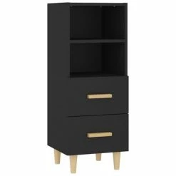 VidaXL Buffet Noir 34,5x34x90 cm Bois d'ingénierie