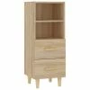 VidaXL Buffet Chêne sonoma 34,5x34x90 cm Bois d'ingénierie