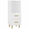 VidaXL Buffet Blanc brillant 34,5x34x90 cm Bois d'ingénierie