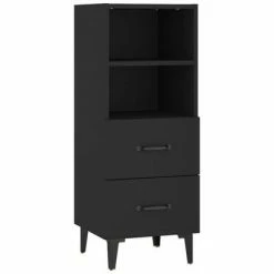 VidaXL Buffet Noir 34,5x34x90 cm Bois d'ingénierie