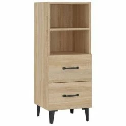 VidaXL Buffet Chêne sonoma 34,5x34x90 cm Bois d'ingénierie