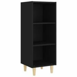 VidaXL Buffet Noir 34,5x32,5x90 cm Bois d'ingénierie