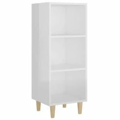 VidaXL Buffet Blanc brillant 34,5x32,5x90 cm Bois d'ingénierie